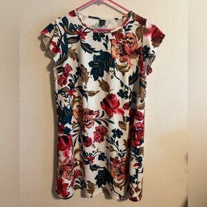 Shein Rose Print Tunic Size 1XL